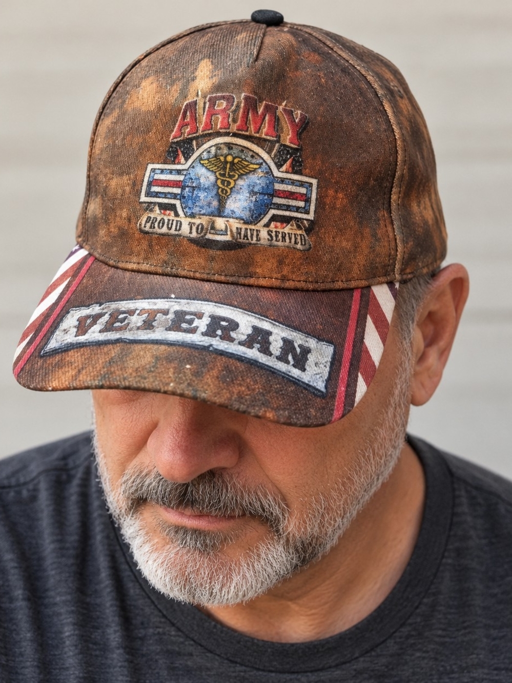 U.S. Army Veteran Military Embroidered Adjustable Baseball Cap Hat.